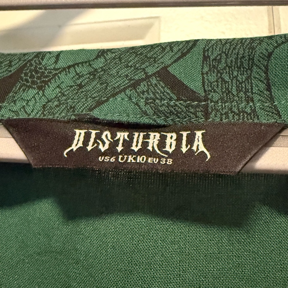 Disturbia Snake Print Green and Black Midi Dress - Picture 4 of 5